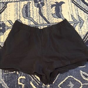 Garage Black Athletic Shorts with Elastic Waistband
